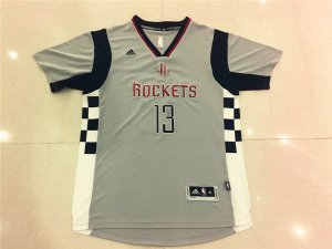 Maillot De Basket Houston Rockets James Harden 13 Short Sleeve Ash